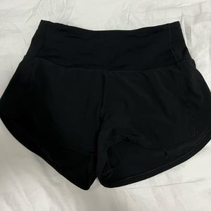Like new LULULEMON high rise speed up shorts